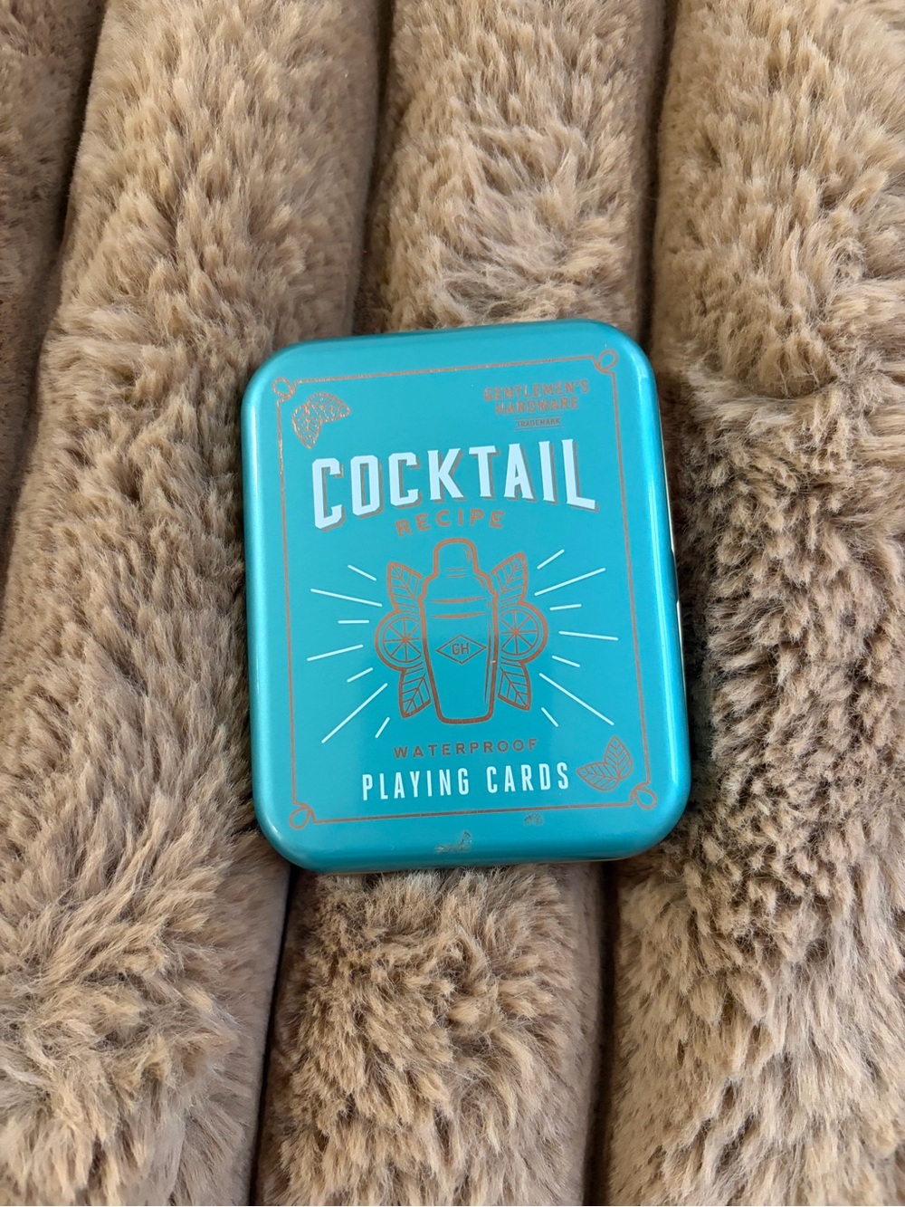 Cocktail Recipe Waterproof Playing Cards - Teal
